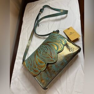 Patricia Nash Sarola Crossbody.  NWT, has original stuffing and folded dust bag